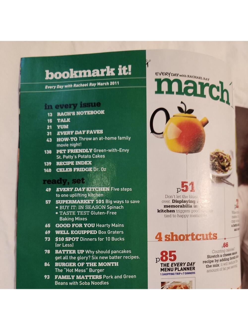 Everyday With Rachael Ray Magazine  March 2011 Spring - Picture 5 of 8